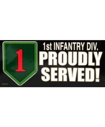 1st Infantry Division bumper sticker - Saunders Military Insignia