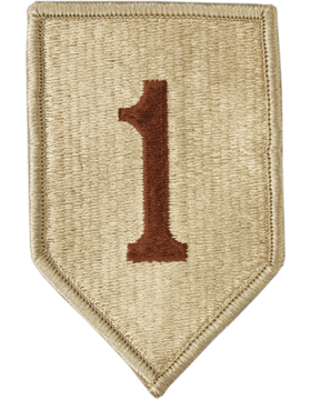 1st Infantry Division Patch desert subdued