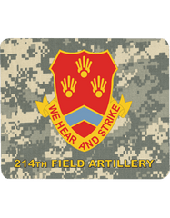 214th Field Artillery mouse pad - Saunders Military Insignia