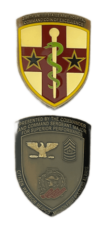 2290th US Army Hospital Command Presentation Coin - Saunders Military Insignia