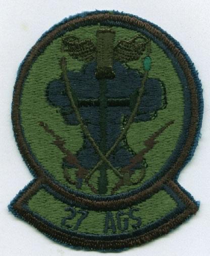 27th Aircraft Generation Squadron Subdued Patch