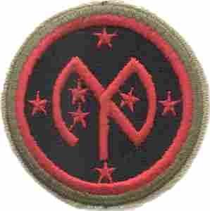 27th Infantry Division Patch, Olive Drab Border WWII Repro Cut Edge - Saunders Military Insignia