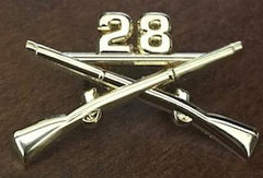 28th Infantry Officer Regimental Branch Of Service Insignia Badge - Saunders Military Insignia