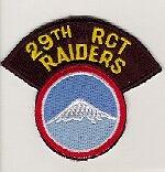 29th Regimental Combat Teams Raiders Patch