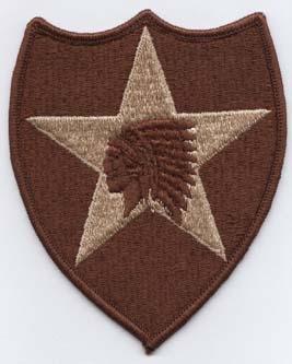 2nd Infantry Division Desert Cloth Patch - Saunders Military Insignia