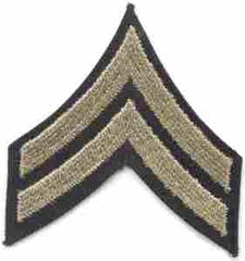 Army Corporal Chevron in black - Saunders Military Insignia