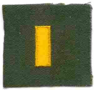 2nd Lieutenant Badge, Olive Drab Cloth - Saunders Military Insignia