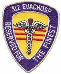 312th Evacuation Hospital Custom made Cloth Patch - Saunders Military Insignia