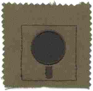 320th Field Artillery, 101st Airborne Division Subdued Cloth Helmet Cover