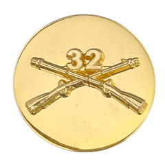 32nd Infantry Enlisted Regimental Branch Of Service Insignia Badge - Saunders Military Insignia