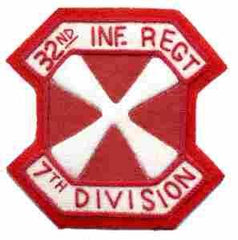32nd Infantry Regiment was 7th Infantry Division Patch - Saunders Military Insignia