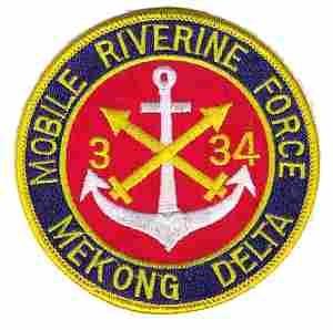 34th Field Artillery 3rd Riverine Patch (4 size) - Saunders Military Insignia