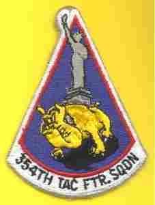 354 Patch 354th Tactical Fighter Squadron Patch Embroidered Emblem – Saunders ...