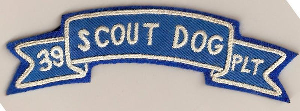 39th Scout Dog Platoon Hand Made Scroll