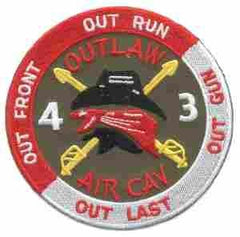 3rd Armored Cavalry 4th Squadron O Troop Full Color Patch - Saunders Military Insignia