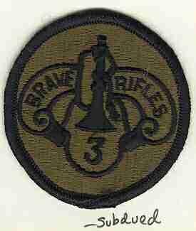 3rd Armored Cavalry Regiment, Subdued patch - Saunders Military Insignia