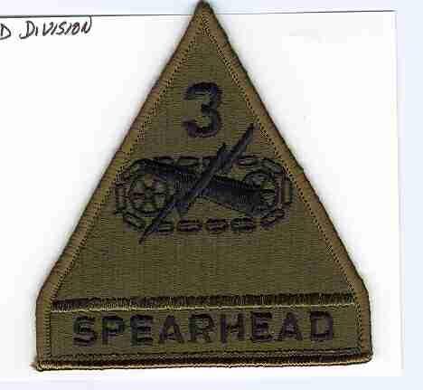 3rd Armored Division Patch plus tab, Subdued - Saunders Military Insignia