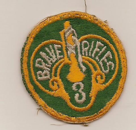 3rd Army Cavalry cloth patch, Original WWII style with cut edge border - Saunders Military Insignia