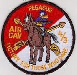 3rd Cavalry Paqasus, 4th Squadron Full Color Patch - Saunders Military Insignia