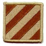 3rd Infantry Division Patch, Desert subdued - Saunders Military Insignia