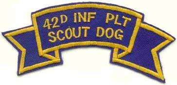 42nd Infantry Scout Dog, Scroll, Handmade - Saunders Military Insignia