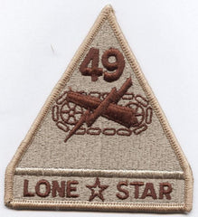49th Armored Division with Tab Desert Patch - Saunders Military Insignia