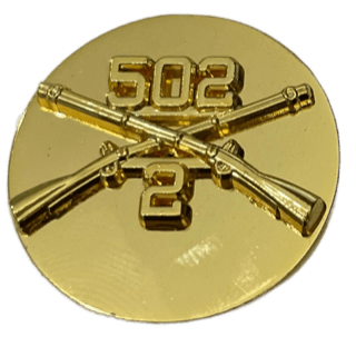 502nd Infantry Enlisted Regimental Branch Of Service Insignia Badge - Saunders Military Insignia