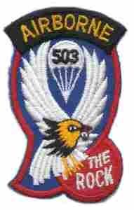 503rd Airborne Regiment Combat Training Patch, Cut Edge