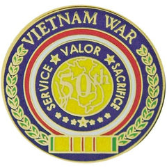 50th Anniversary Of The Vietnam War metal pin - Saunders Military Insignia