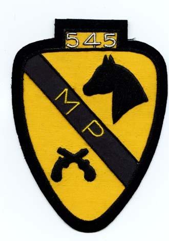 545th Military Police Custom made Cloth Patch - Saunders Military Insignia