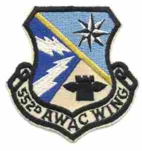 552nd Airborne Early Warning and Control Wing Patch - Saunders Military Insignia