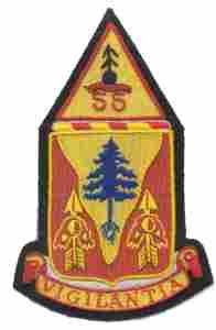 55th Field Artillery custom made cloth patch - Saunders Military Insignia