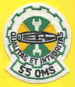 55th Organizational Maintenance Squadron Patch - Saunders Military Insignia