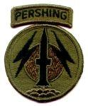 56th Field Artillery Brigade with Pershing Tab Patch with Tab, subdued - Saunders Military Insignia