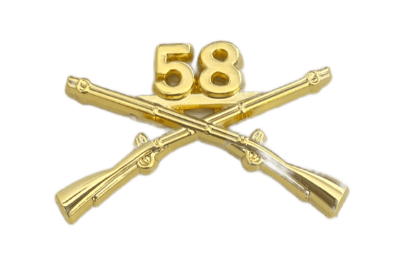 58th Infantry Officer Regimental Branch Of Service Insignia Badge