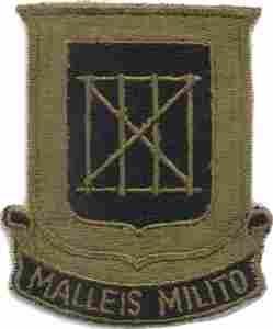 62nd Engineer Battalion, Patch, subdued Cut Edge - Saunders Military Insignia