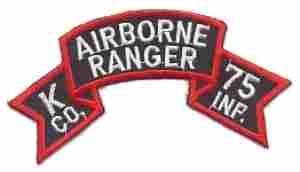 75th Airborne Ranger K Company Patch
