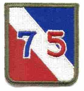 75th Infantry Division Patch Authentic WWII Repro Cut Edge