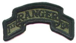 75th Ranger 1st Battalion Subdued Cloth Patch