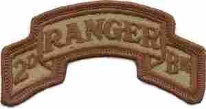 75th Ranger 2nd Battalion Desert Cloth Patch