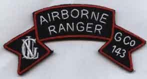 75th Ranger Airborne G-Co. Scroll Scroll, handmade - Saunders Military Insignia