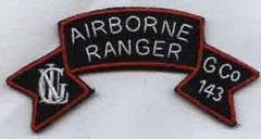 75th Ranger Airborne G-Co. Scroll Scroll, handmade - Saunders Military Insignia