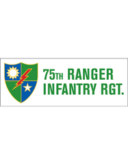 75th Ranger Infantry bumper sticker - Saunders Military Insignia