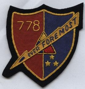 778th Tank Battalion Custom made patch