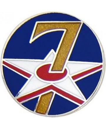 7th Air Force metal hat pin