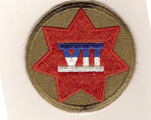7th Army Corps Patch WWII Orinal Repro Cut Edge - Saunders Military Insignia