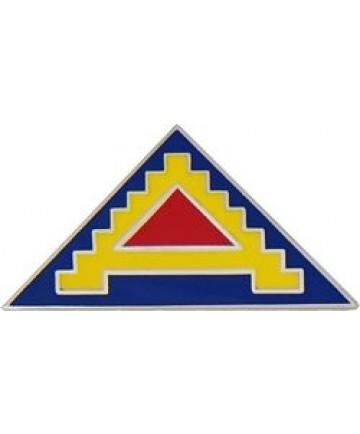 7th Army metal hat pin