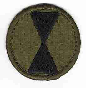 7th Infantry Division Subdued patch - Saunders Military Insignia