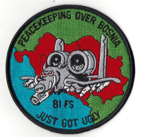 81st Fighter Squadron Bosnia USAF Fighter Patch