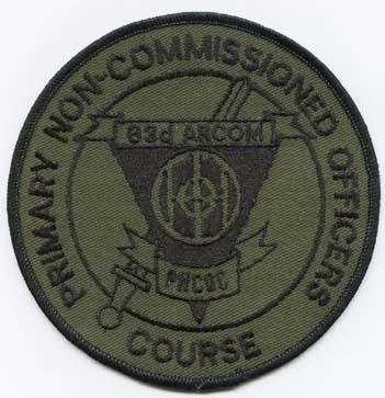 83rd ARCOM NCO School subdued patch